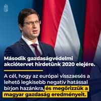 Második gazdaságvédelmi akciótervet hirdetünk 2020 elején. A cél, hogy az európai vi…