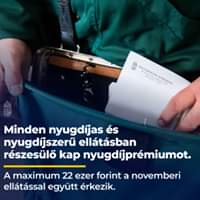 Minden nyugdíjas és nyugdíjszerű ellátásban részesülő kap nyugdíjprémiumot. A maximu…