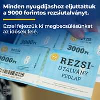 Minden nyugdíjashoz eljuttattuk a 9000 forintos rezsiutalványt. Ezzel fejezzük ki me…