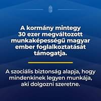 A kormány mintegy 30 ezer megváltozott munkaképességű magyar ember foglalkoztatását …