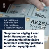 A nyugdíjasok több mint fele már megkapta a rezsiutalványokat. Szeptember végéig 9 e…