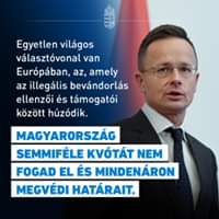 Magyarország semmiféle kvótát nem fogad el és mindenáron megvédi határait.