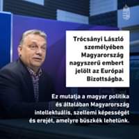 Trócsányi László személyében Magyarország nagyszerű embert jelölt az Európai Bizotts…