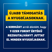 Újabb támogatás az időseknek. A kormány arról döntött, hogy 9 ezer forint értékű rez…