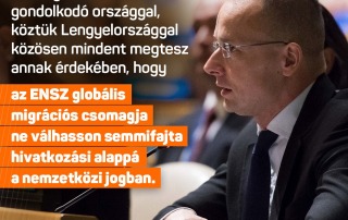 Magyarország álláspontja egyértelmű: ahogyan a globális migrációs csomag egészében, …