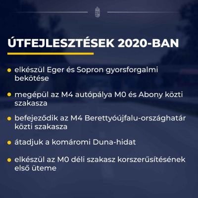 Folytatódik a közúthálózat bővítése, idén mintegy 160 kilométernyi gyorsforgalmi úts…