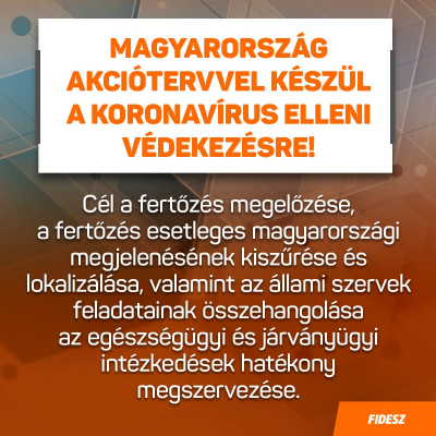 Magyarország Akciótervvel készül a koronavírus elleni védekezésre.