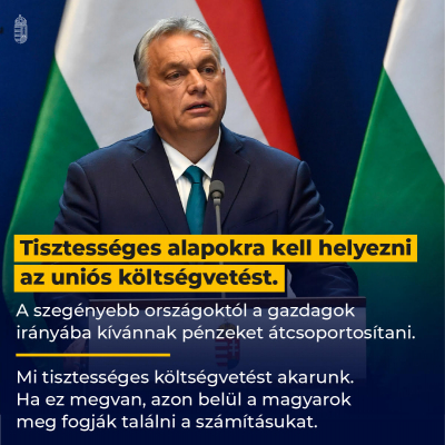 Tisztességes uniós költségvetést szeretnénk.