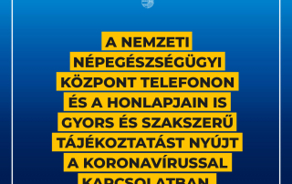 A Nemzeti Népegészségügyi Központ ingyenesen hívható zöld számot hozott létre a koro…