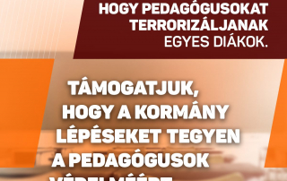 Teljességgel elfogadhatatlan, hogy pedagógusokat terrorizáljanak egyes diákok.