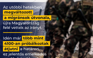 Az utóbbi hetekben megváltozott a migránsok útvonala, újra Magyarország felé vették …