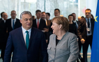 Angela Merkel német kancellárral tárgyal Orbán Viktor miniszterelnök Berlinben.