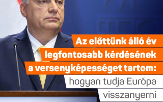 Az előttünk álló év legfontosabb kérdésének a versenyképességet tartom: