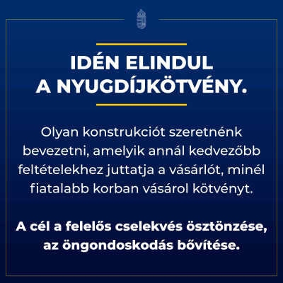 Új állami öngondoskodási program indul várhatóan még 2020-ban.